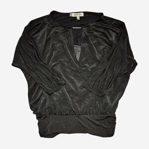 Jennifer Lopez Black Chiffon Blouse